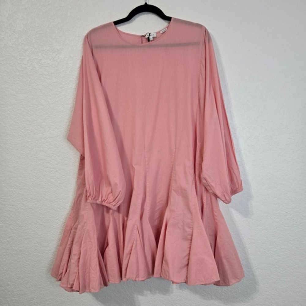 Rhode XL‎ Pink Long Sleeve Pleated Hem Dress Casual Boho Chic Flowy Mini